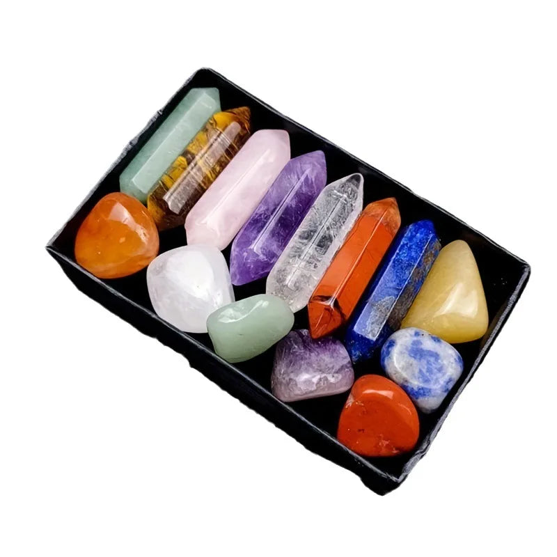 Chakra-Balance™ Crystal Jewellery Set: 14 Pieces for Healing & Relaxation